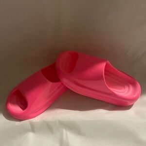 Neon Pink Slip-On Foam Slides